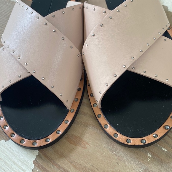 Free people & Neiman Marcus BNWT Lola Cruz Nude Statement flat sandal 🔥🌈 - Picture 9 of 12